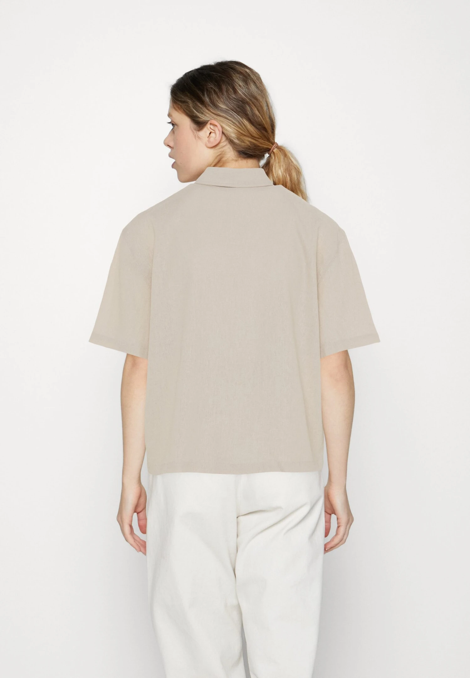 Even&Odd Linen-Mix Button Down Blouse - Chemisier - Beige – Image 3