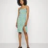 Even&Odd Strappy Mini Bodycon Dress - Robe En Jersey - Green