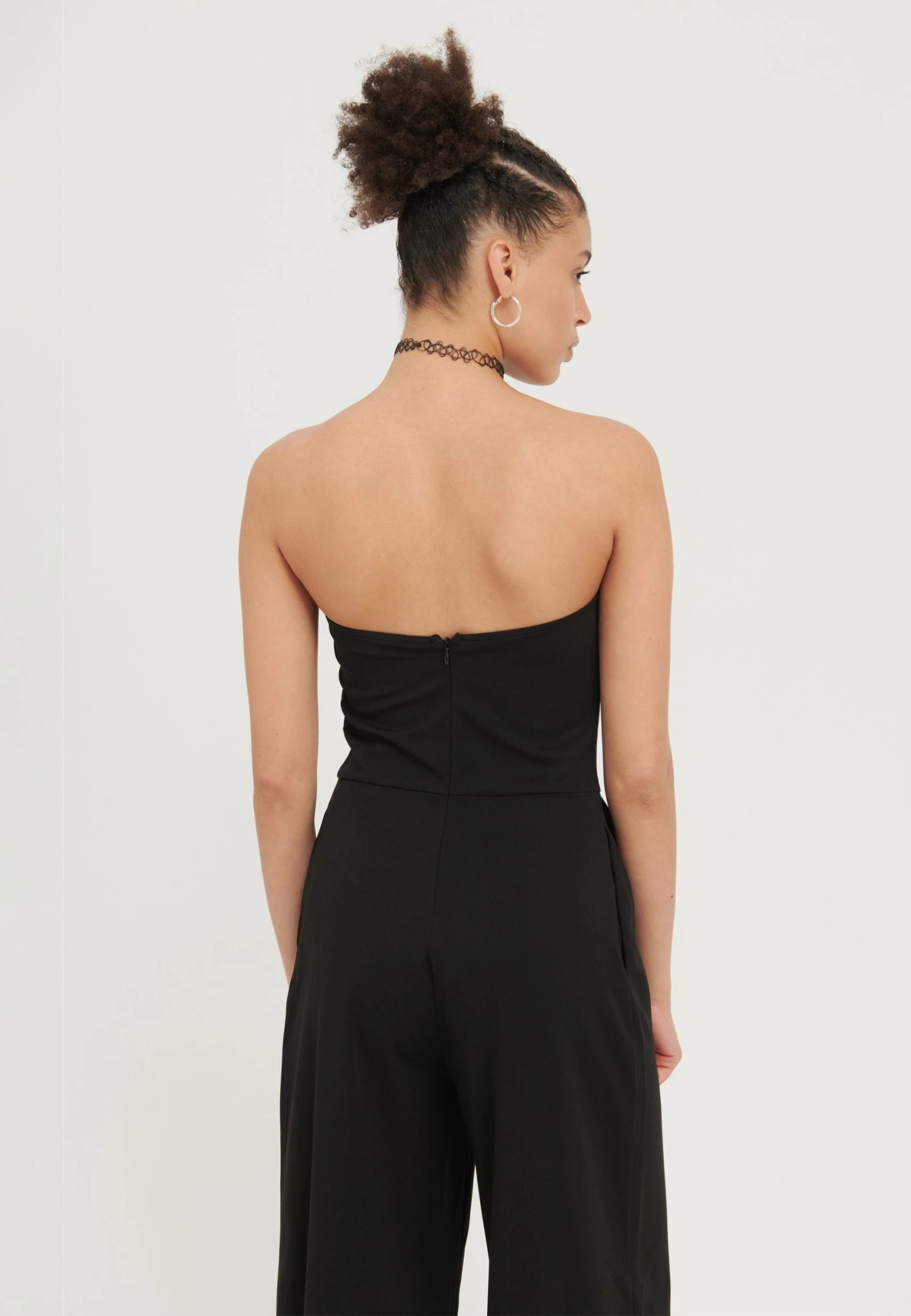Even&Odd Bandeau Wide Leg Jumpsuit - Combinaison - Black – Image 3