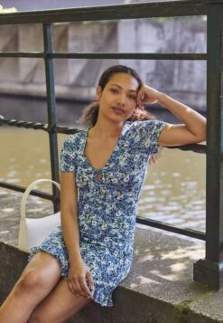 Even&Odd Robe En Jersey - Dark Blue