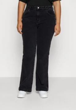 Young Washed Clean Kick Flare - Jean Bootcut - Black Denim