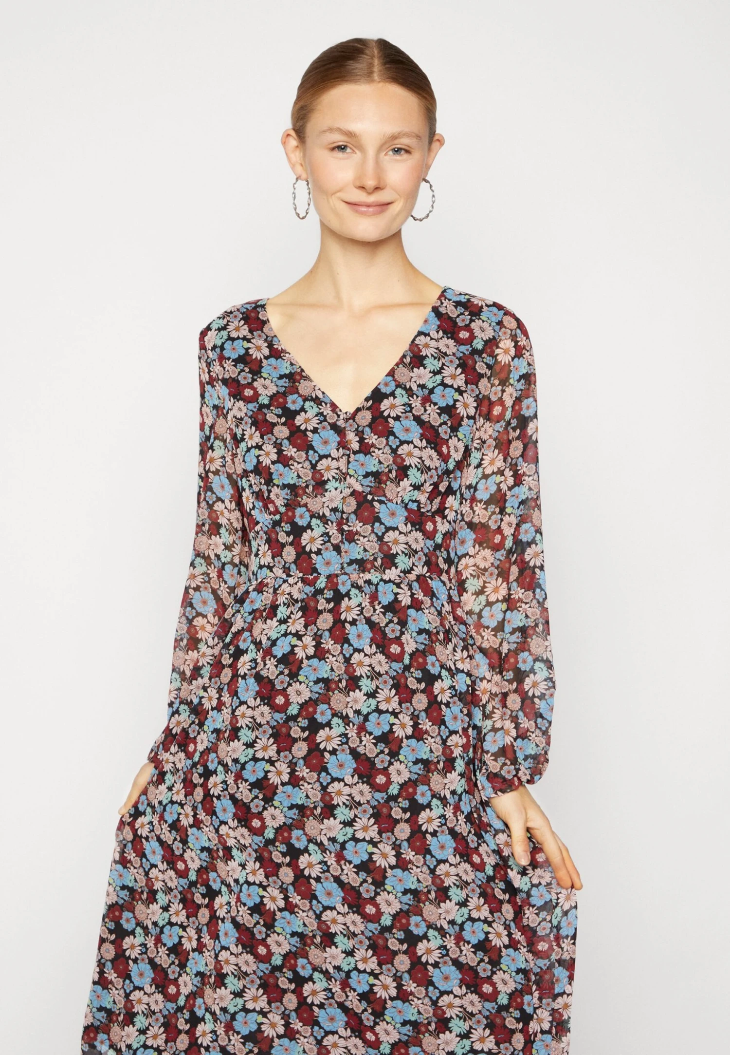 Even&Odd Robe De Jour - Black/Red/Multi-Coloured – Image 4