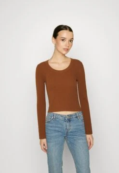 Even&Odd Flared Sleeve - Pullover - Brown