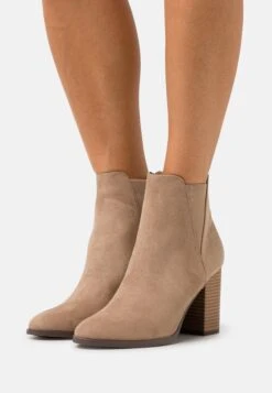 Bottines À Talons Hauts - Beige