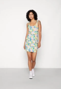 Even&Odd Robe Fourreau - Light Blue/Multi-Coloured