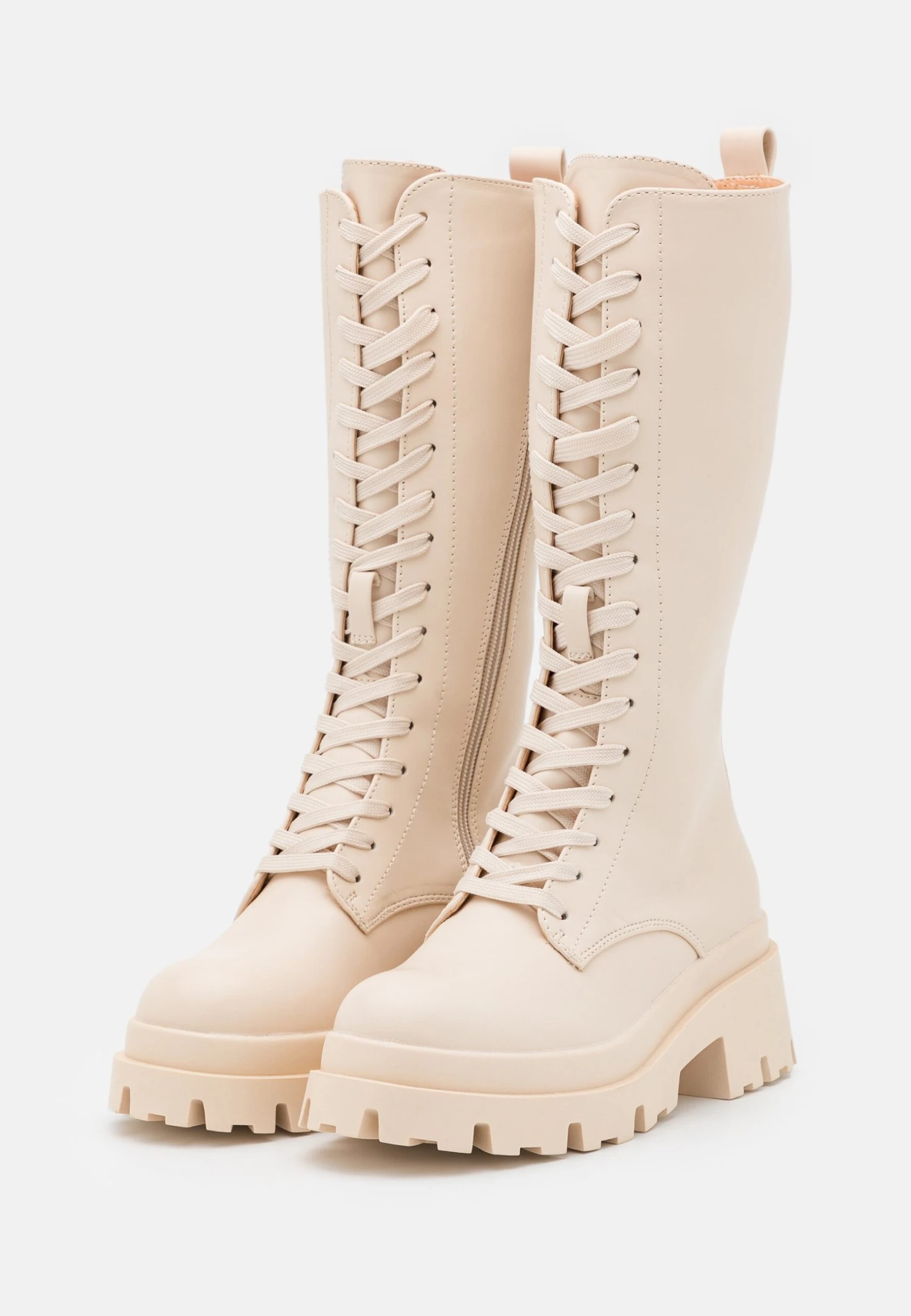 Bottes À Lacets - Beige – Image 3