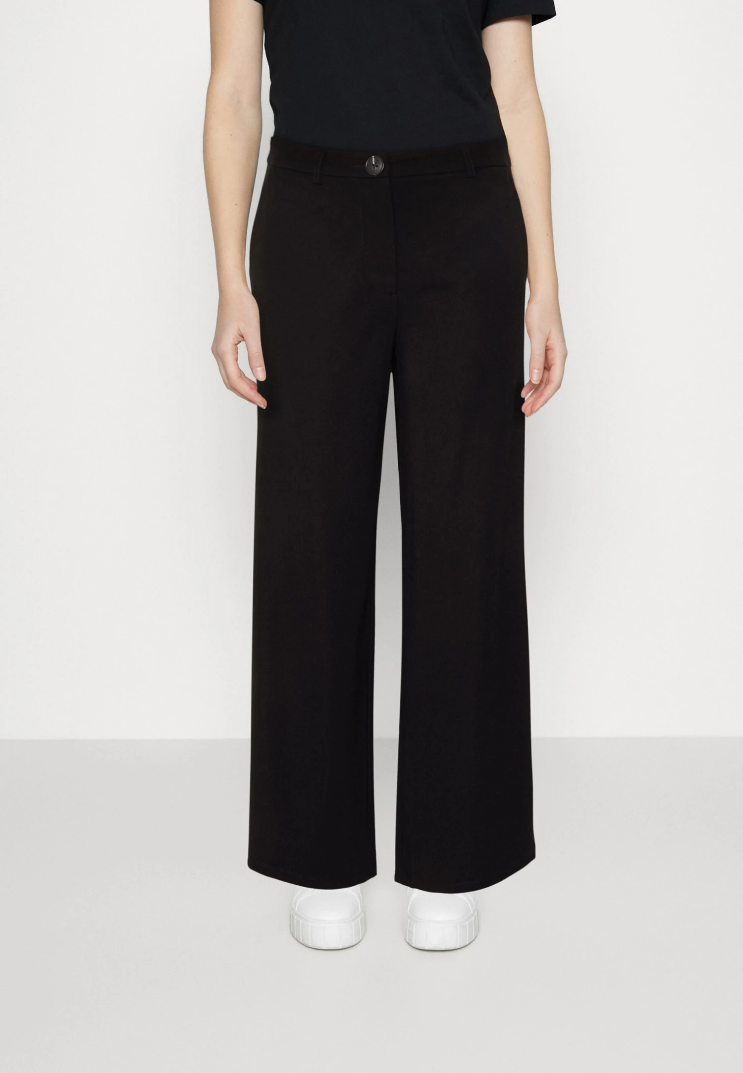 Even&Odd Tailored Wide Leg Culotte - Pantalon Classique - Black