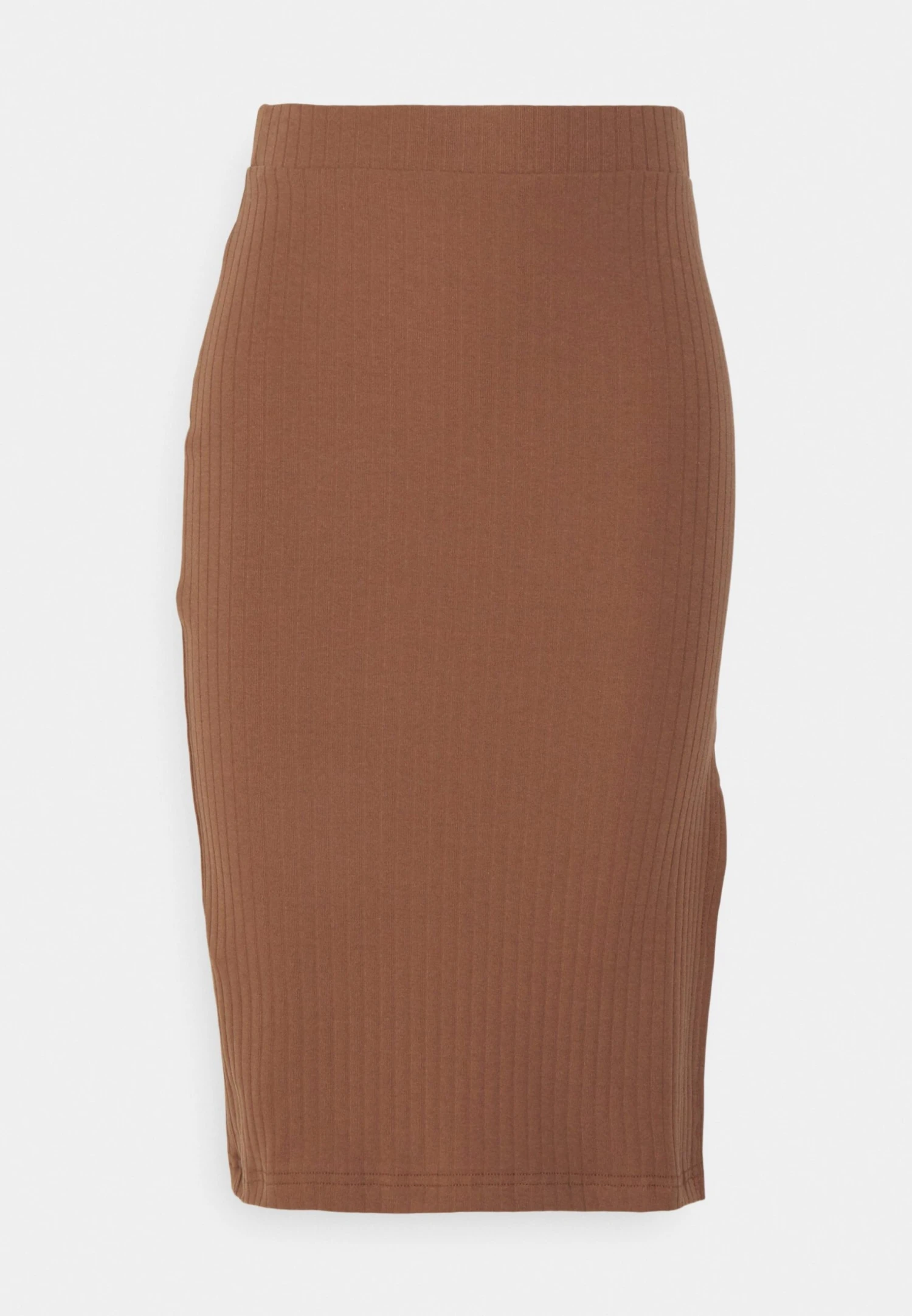 Pencil Skirt With Slit - Jupe Crayon - Brown – Image 4
