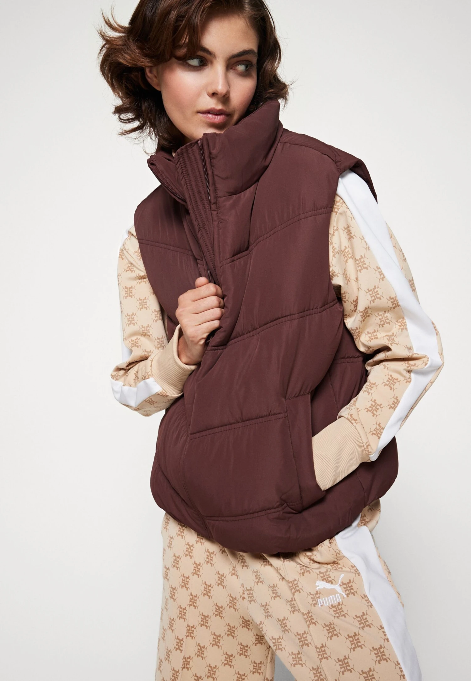 Even&Odd Veste Sans Manches - Dark Brown – Image 4