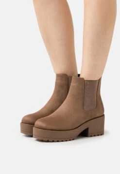 Bottines À Plateau - Taupe