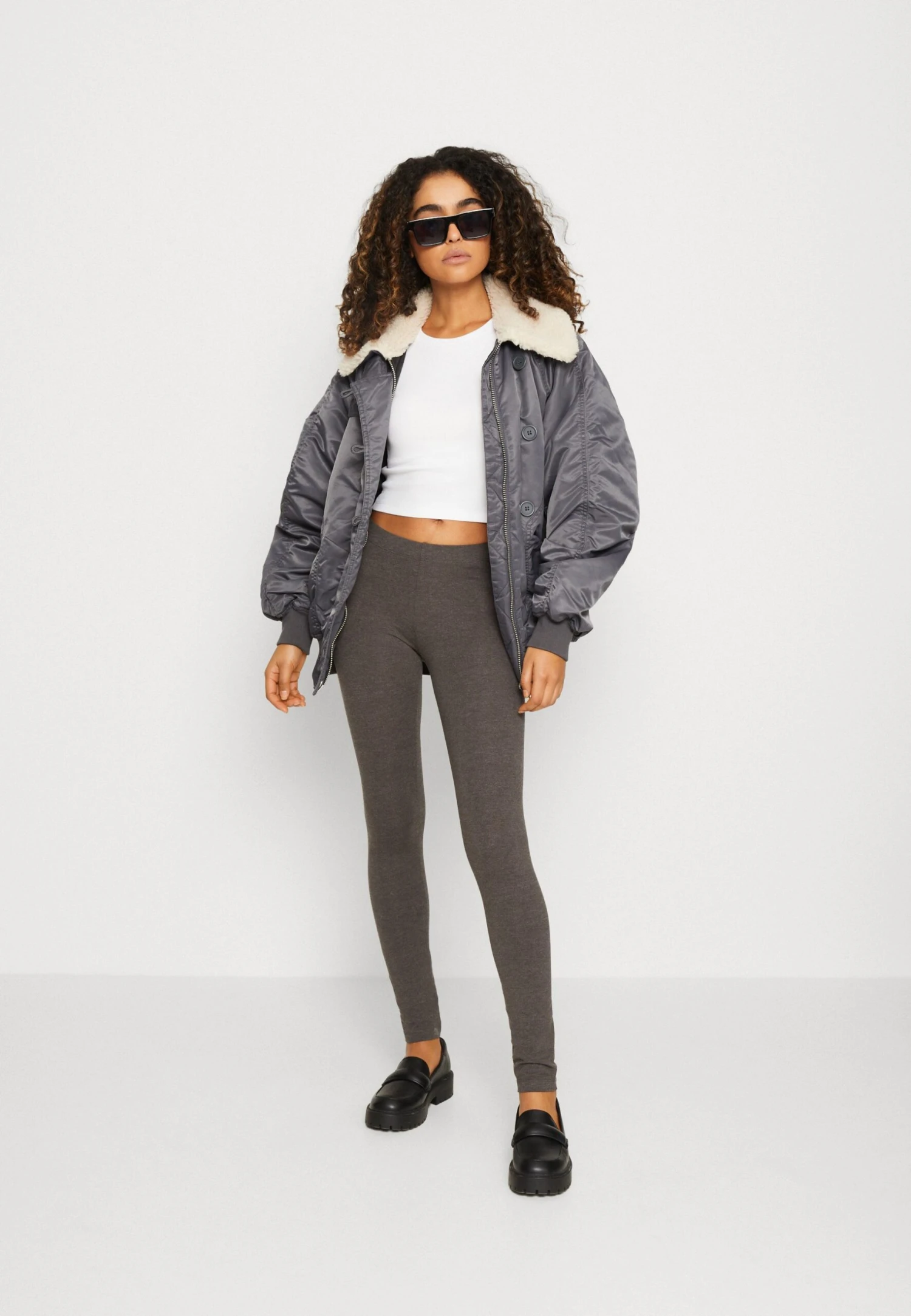 Even&Odd 2 Pack - Legging - Mottled Dark Grey/Dark Blue