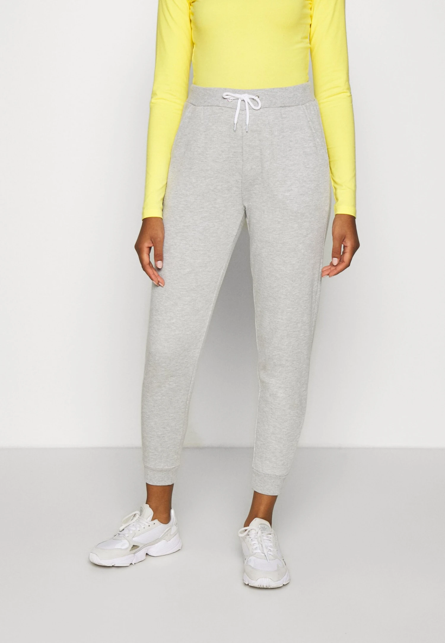 Even&Odd Regular Fit Jogger With Contrast - Pantalon De Survêtement - Mottled Light Grey