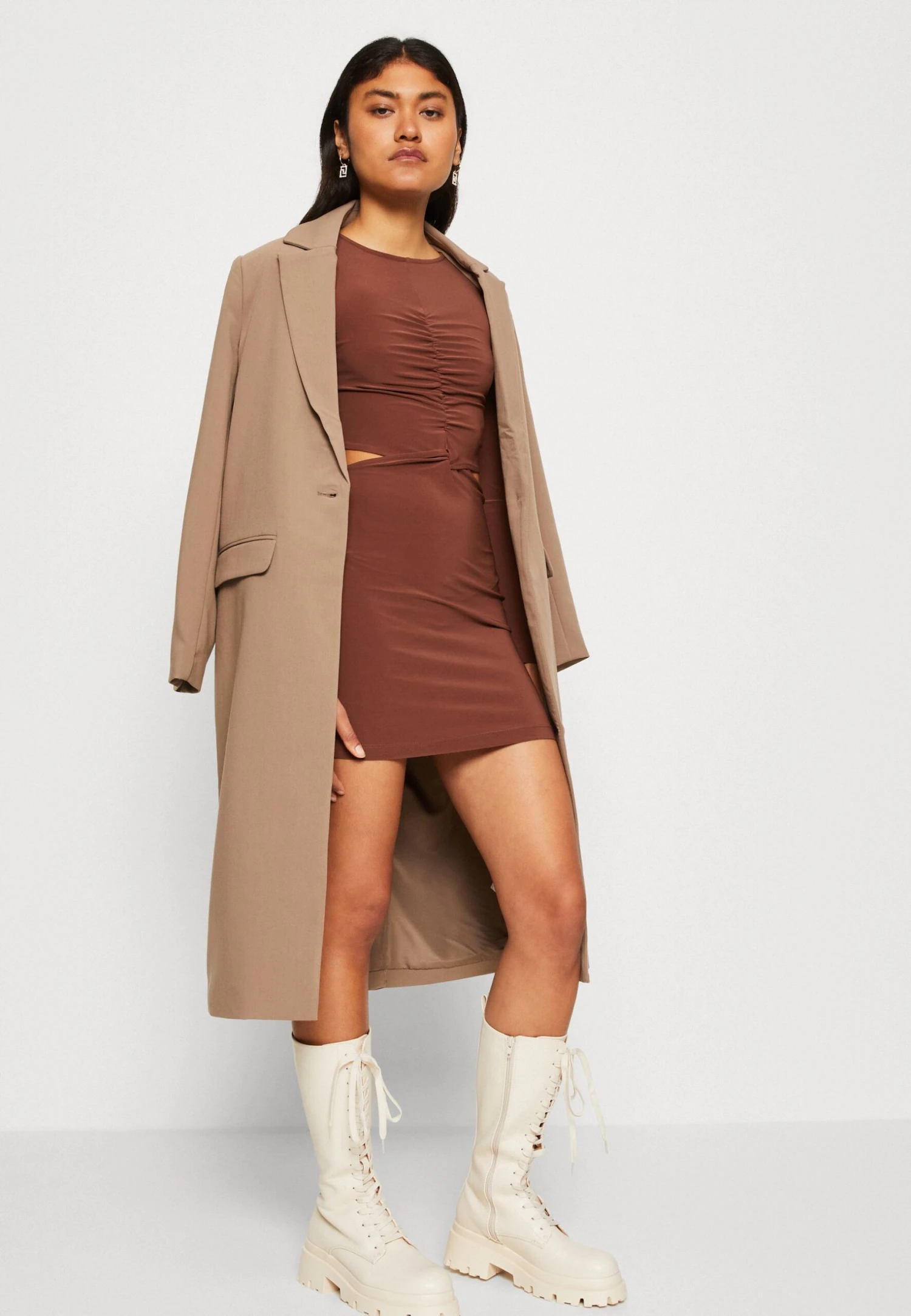 Even&Odd Robe En Jersey - Brown – Image 4